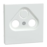 Zentralplatte Lotos Weiß für Antennensteckdosen Typ MEG4123-6035, Unterputz, Kunststoff weiß (glänzend), Retail