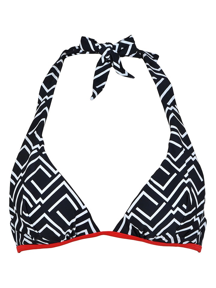 Naturana Bikini-Oberteil in Schwarz/ Weiß/ Rot - 42