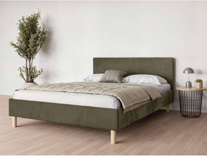 Home affaire Collection Polsterbett Albybyn, Bettgestell mit Kopfteil und Lattenrost, in 2 Breiten, ohne Bettkasten und Matratze, in 2 Breiten- 140 und 160 cm