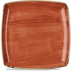 Churchill Stonecast Spiced Orange  Platte Tief Quadrat. 26cm