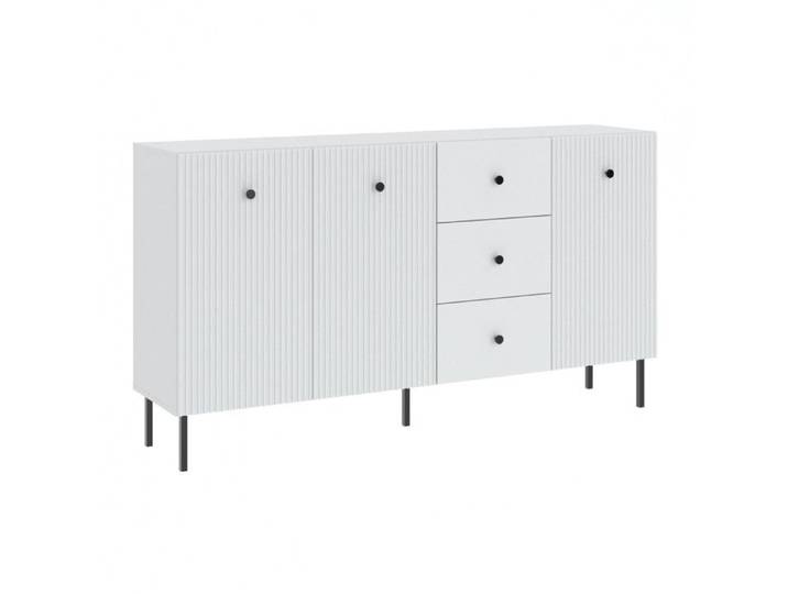 BUFFET BAS VIENA 3 Portes - 3 Tiroirs Blanc - Noir