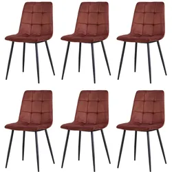 HTI-Living, Stühle, Esszimmerstuhl 6er Set Braun Mesa