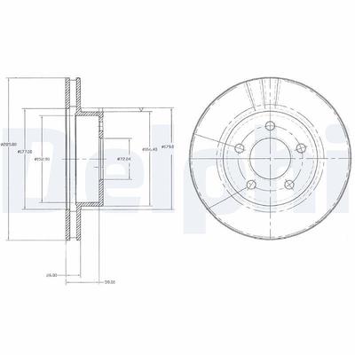 Delphi Bremsscheibe [Hersteller-Nr. BG3546] für Ford Usa