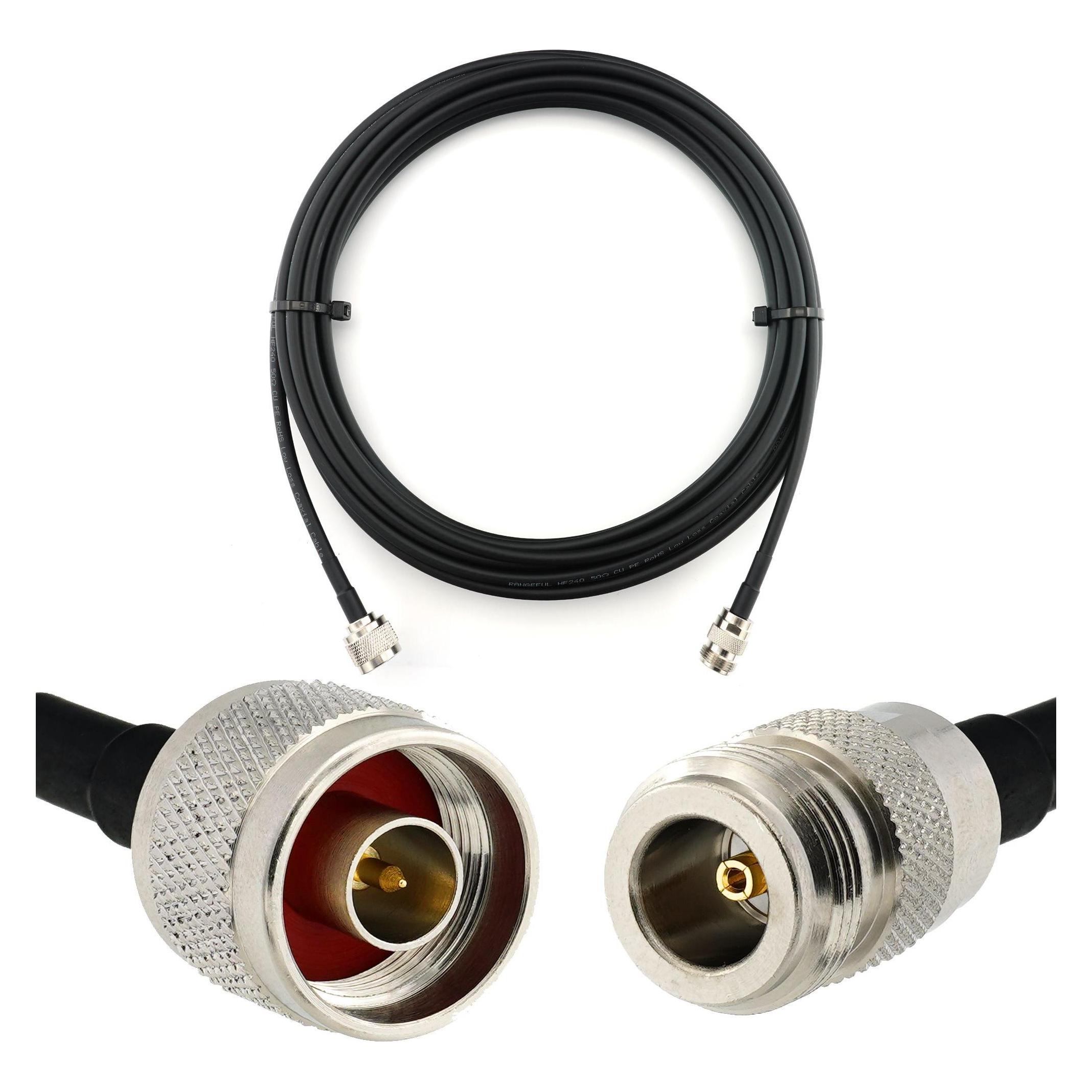Rangeful N Male to N Female 10m Coaxial Cable??? HF240 (LMR240 equivalent) HF240-NM-NF-10 (Antennenkabel) (HF240-NM-NF-10)