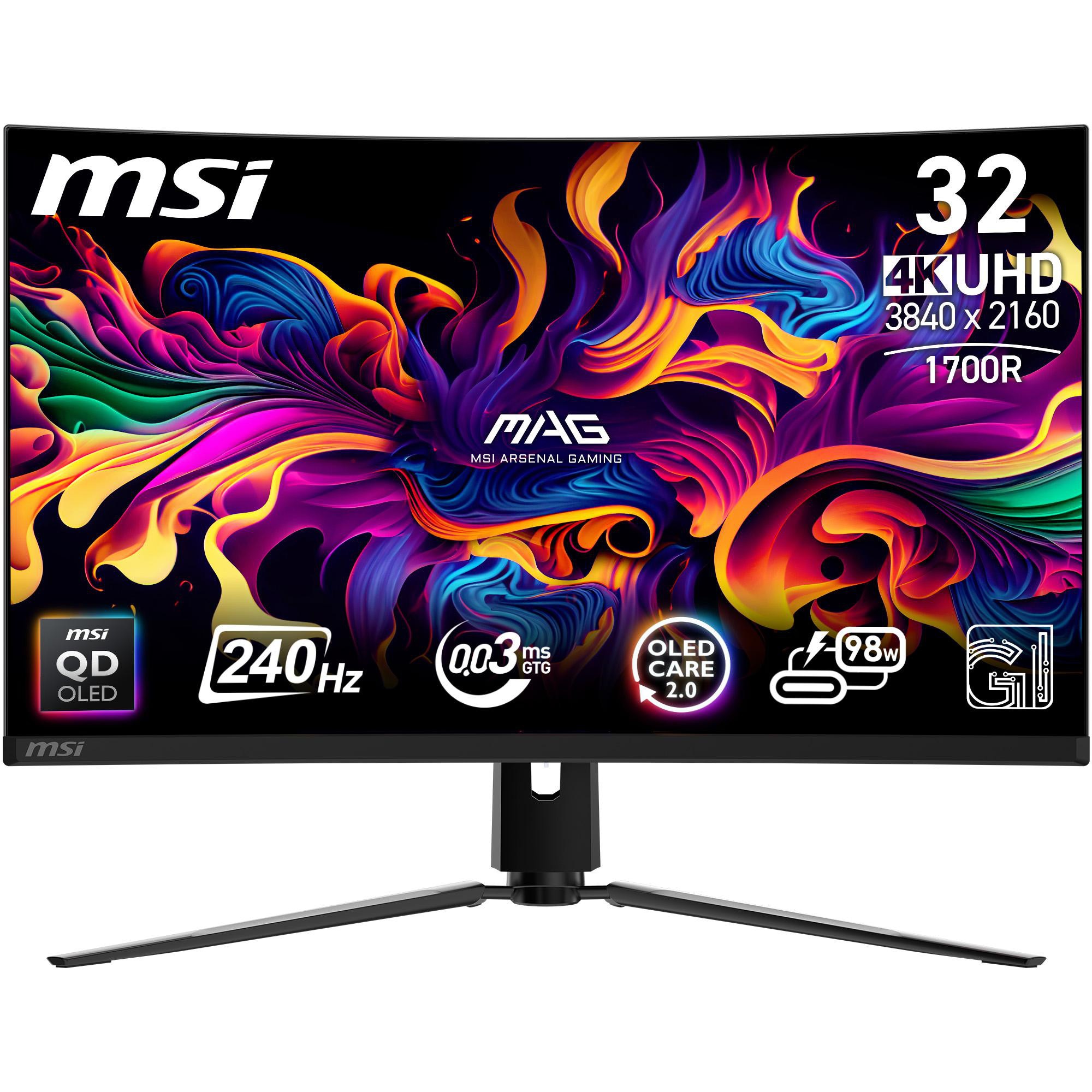 MSI MPG 321CURXDE 31.5 Zoll 4K (UHD) QD-OLED Panel 16:9 240 Hz Curved Gaming Monitor