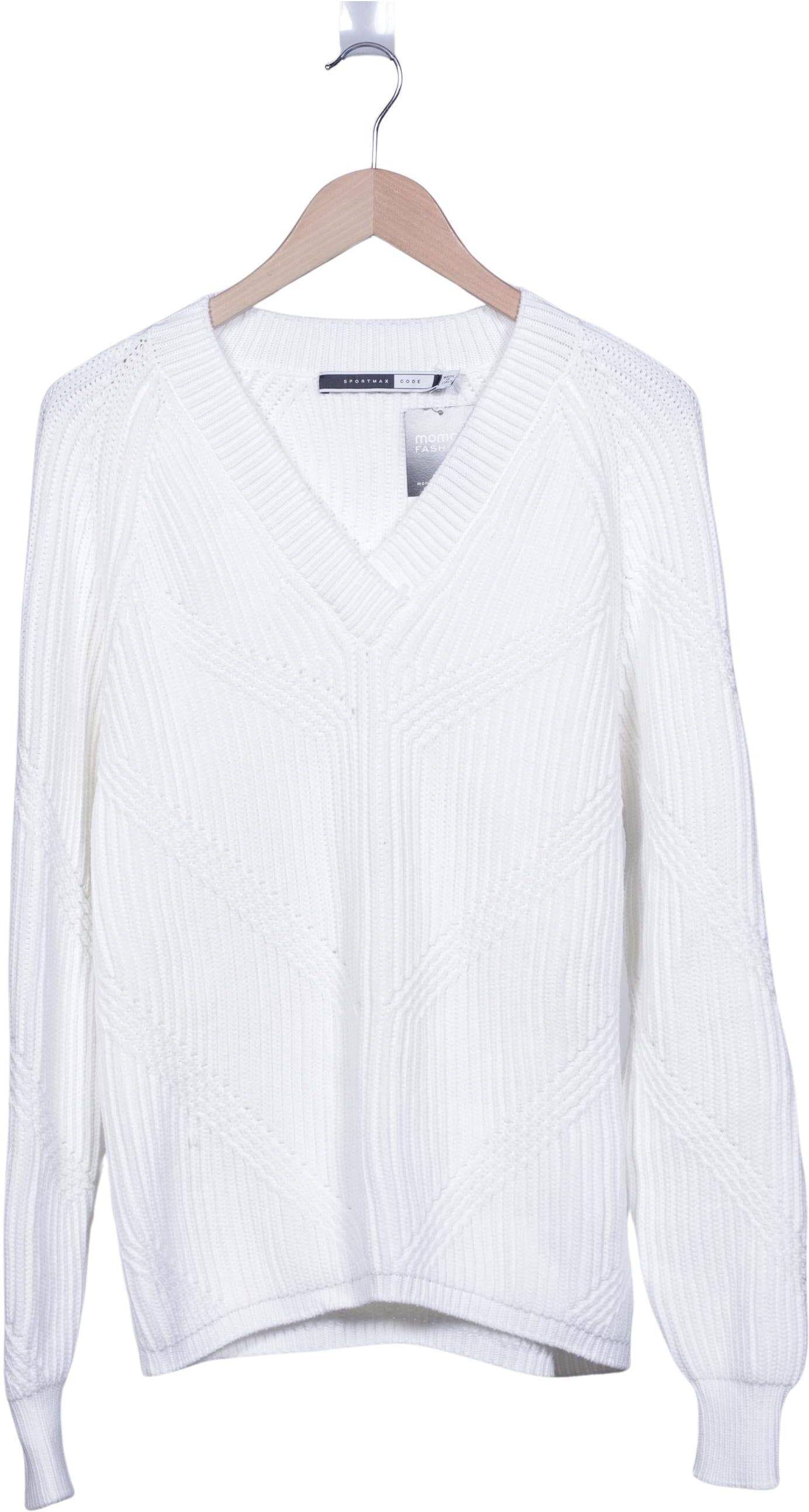 Sportmax Code Damen Pullover, Weiß, Gr. S, Synthetik / Baumwolle - Second Hand