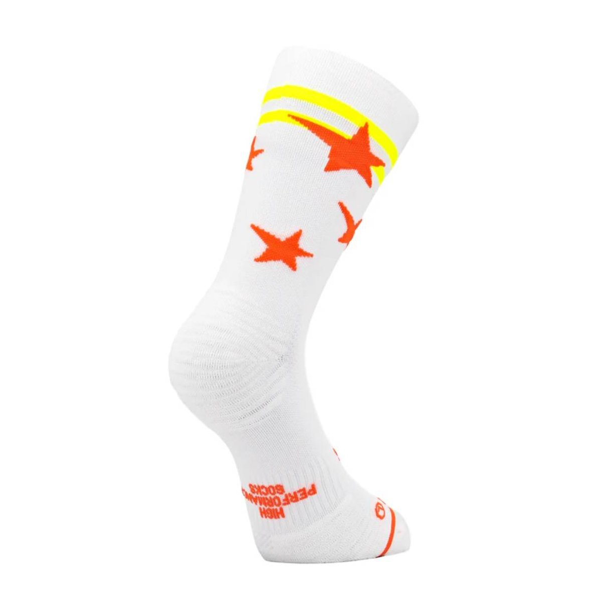 Meias Sporcks Run Star Branco Laranja, Tamanho XS. Unisex