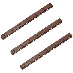 WellHome Marte Pack 3 Abschlussstücke für Bodenfliesen 60x6x1,3 cm mit weiblichem Finish in Braun
