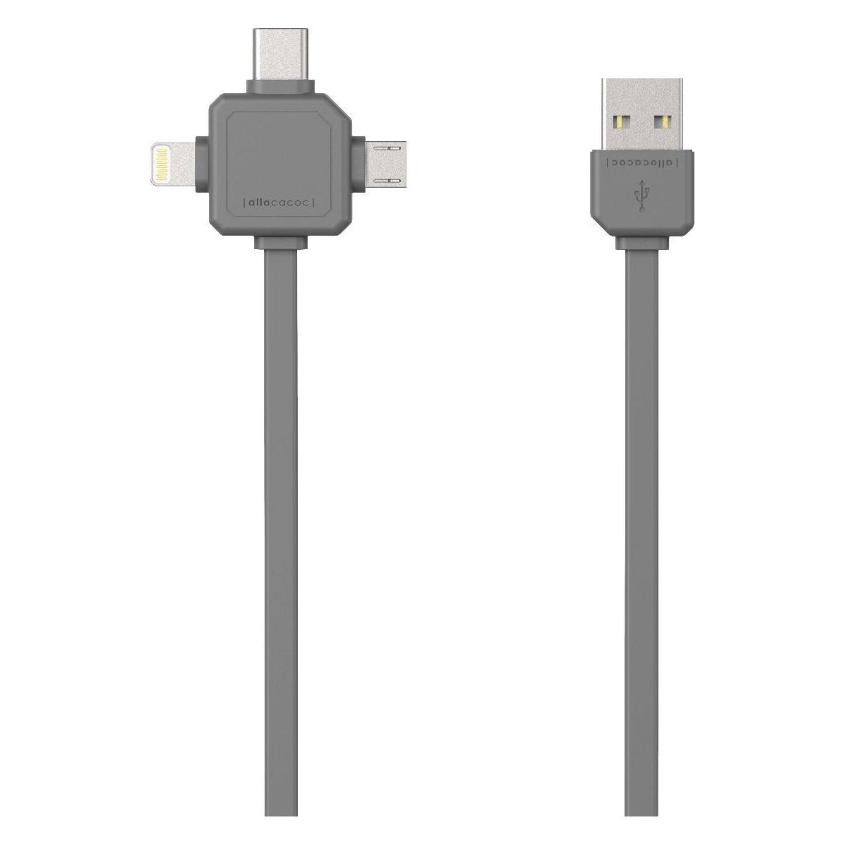 Allocacoc USB 3 in 1 (1.50 m, USB 2.0) (66.9003BK)