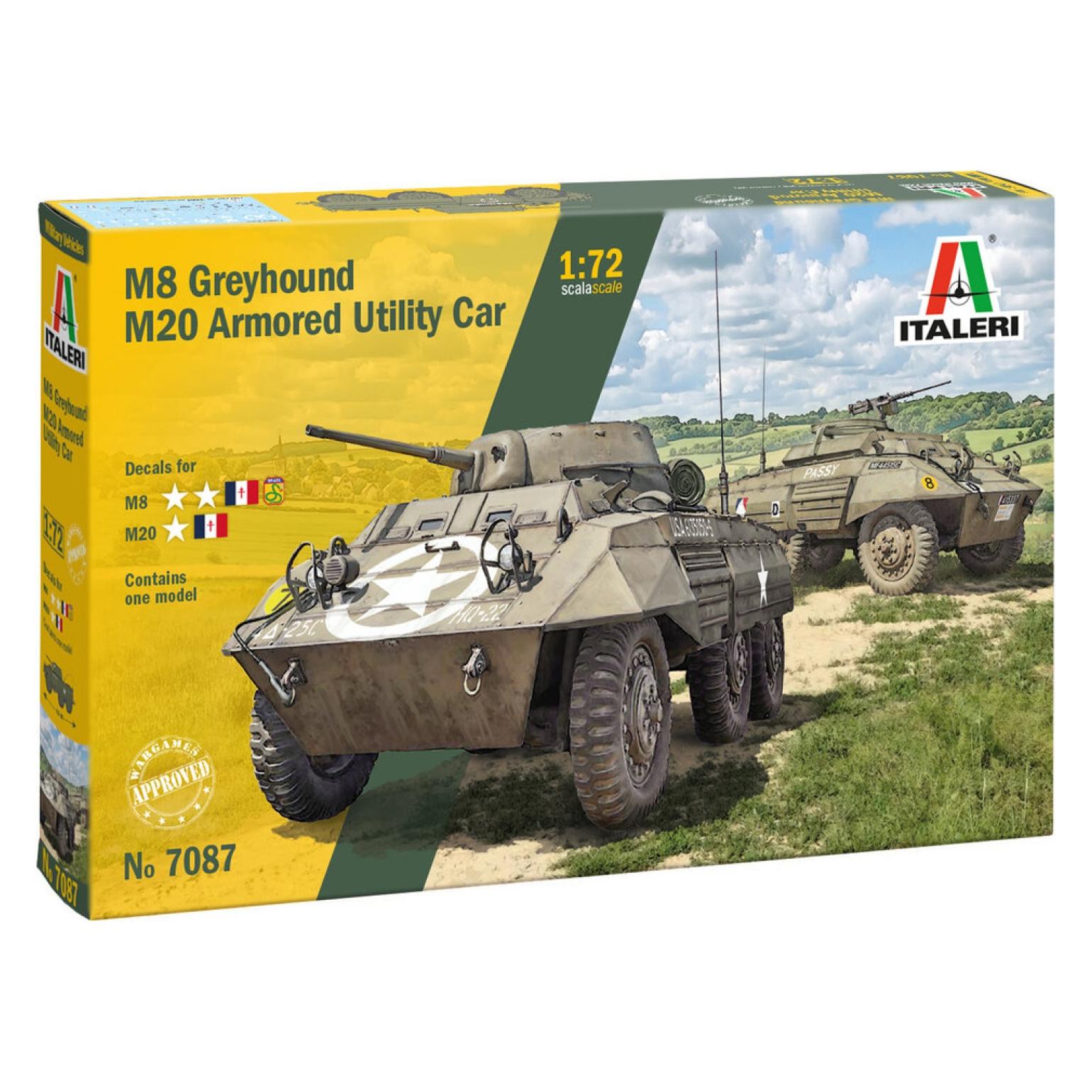 Italeri 1:72 M8 Greyhound/M20 Armored UtilityCar (510007087)