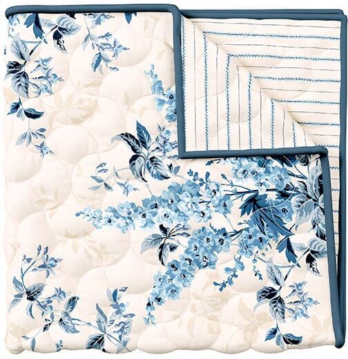 Bedeck Of Belfast V&A; Larkspur Meadow Blue 265x260cm Throw