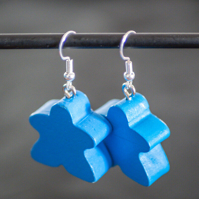 Gigamic Boucles d'oreille Meeple bleu