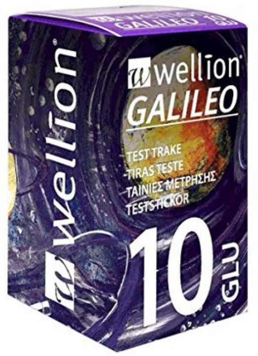MED TRUST ITALIA Srl Med Trust Wellion Galileo Strisce Reattive GLU Misurazione Glicemia 50 Strisce - Confezione di Strisce Reattive per Monitoraggio Glicemico