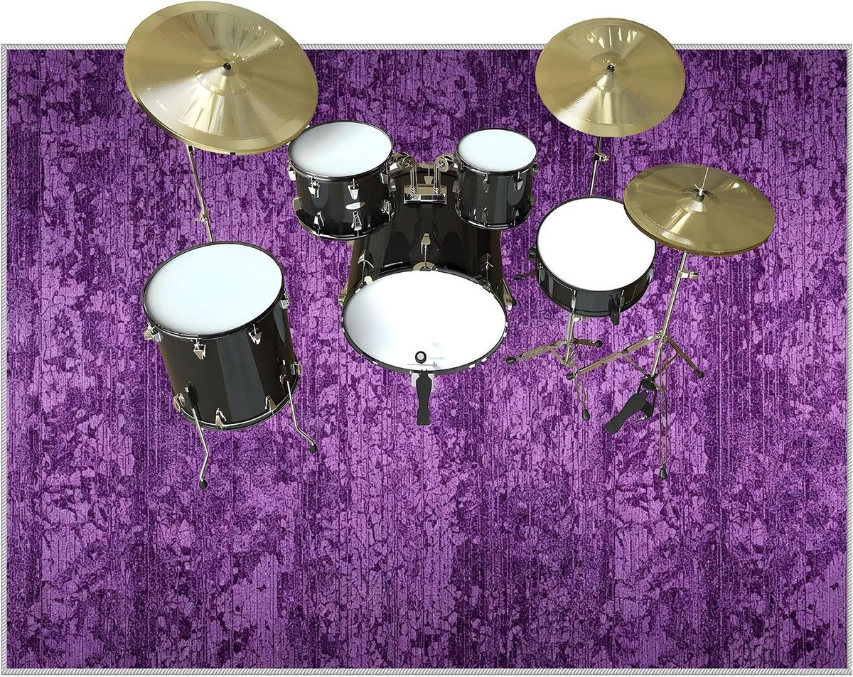 Geluiddichte Drummat van Polyester - Antislip Geluidsabsorberende Mat - 100 x 80 cm