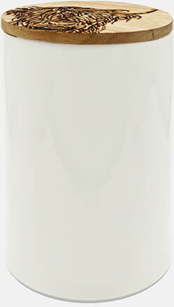 Selbrae House Just Slate Company Highland Cow Oak & Ceramic Medium Storage Jar