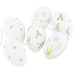 Eier "Blümchen", 6 cm, 6 Stück
