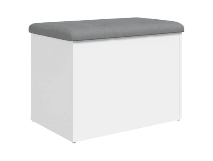 LQMDNFMD Sitzbank mit Stauraum 62 x 42 x 45 cm Truhenbank Weiß Komfortable Truhe für Flur und Schlafzimmer bietet ordentlichen Stauraum für Kissen, Decken oder Wohnaccessoires.