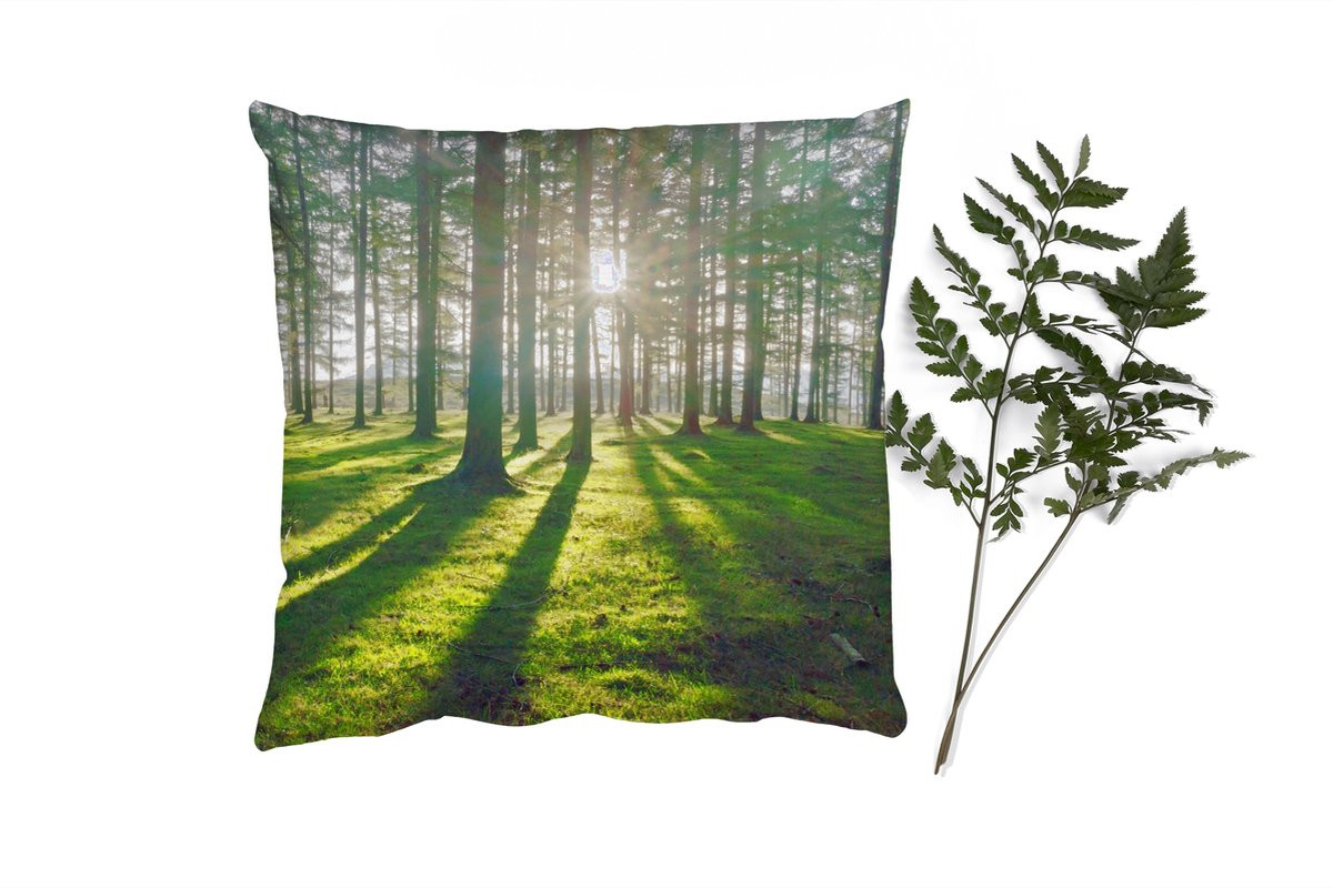 PillowMonkey Sierenkussen met Bomen Motief in Natuur en Bos, 45 x 45 cm
