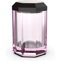 Kristall Badezimmerbehälter rosa mit bordeauxrotem Deckel