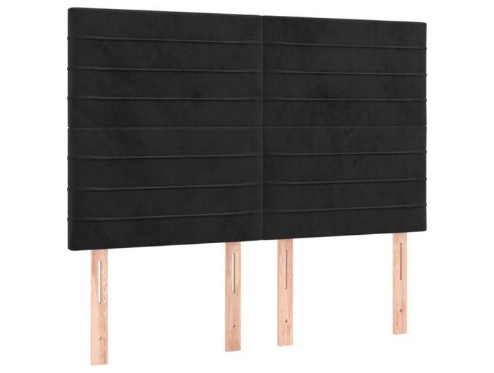SALE 2026 Meuble Tête de lit Hauteur réglable Noir - Tête de lit robuste Noir 144x5x118/128cm Velours 17.9 Kg 360513