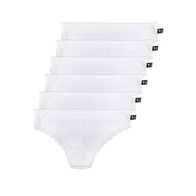 Jazz-Pants Slips LIKE IT "6er Pack Lambada Jessy", Damen, Gr. M, weiß, Obermaterial: 95% Modal CMD. 5% Elasthan EL., Unterhosen