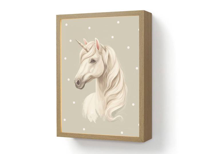 OnlyWow Wandleuchte MIT Akku Einhorn - Weiß - Punkte 30x40 cm, Taupe, Rechteckig, LED integrated, 30x40x8 cm, Lampen & Leuchten, Innenbeleuchtung, Wandleuchten