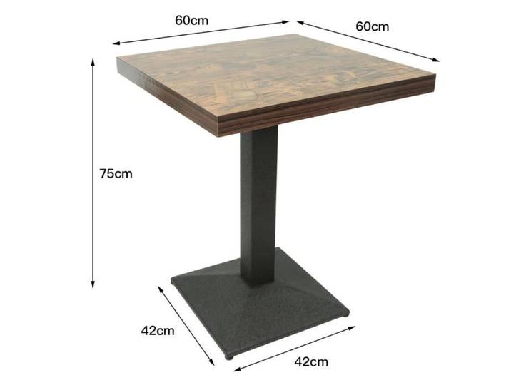 Table Carrée - QIFAshma - Horloge vintage - TABLE DE BAR