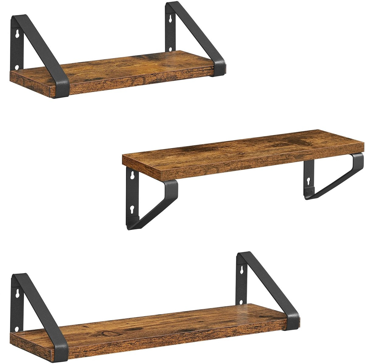HHHK Wandplanken set van 3 voor woonkamer, keuken of badkamer
