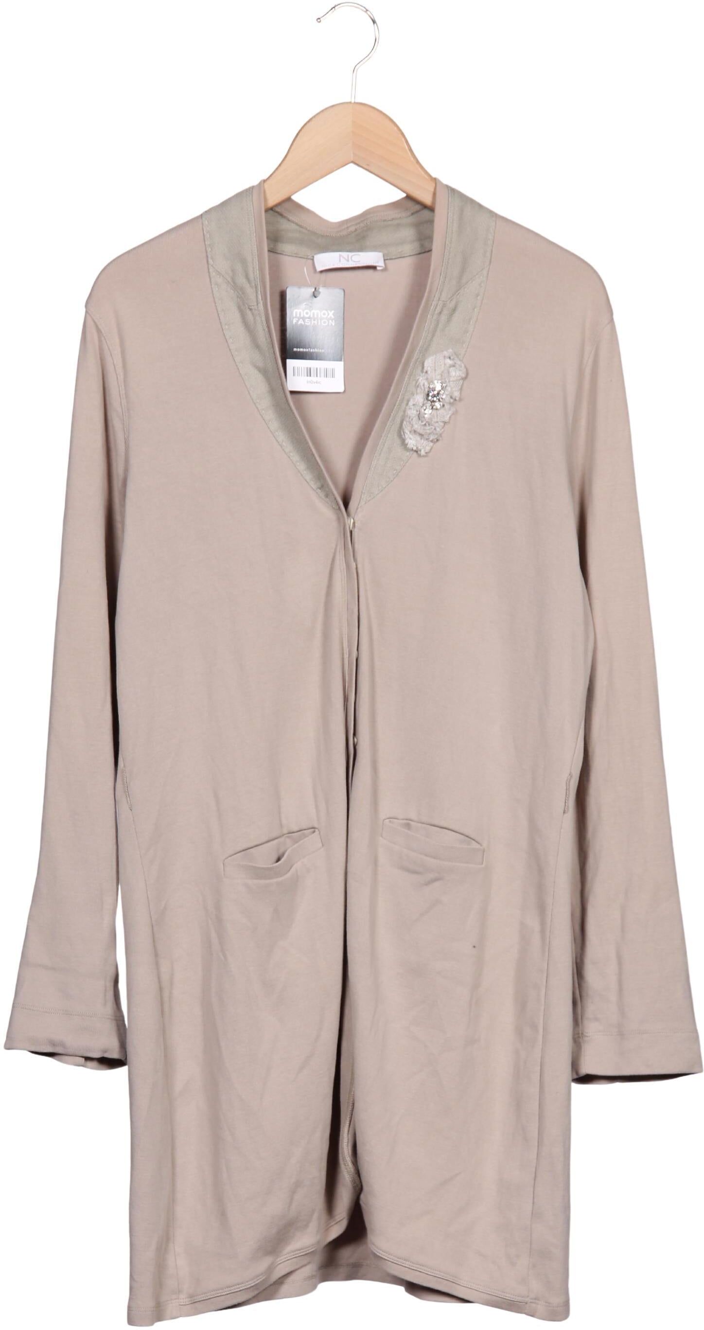 Nice Connection Damen Strickjacke, Beige, Gr. EU 42, Baumwolle - Second Hand
