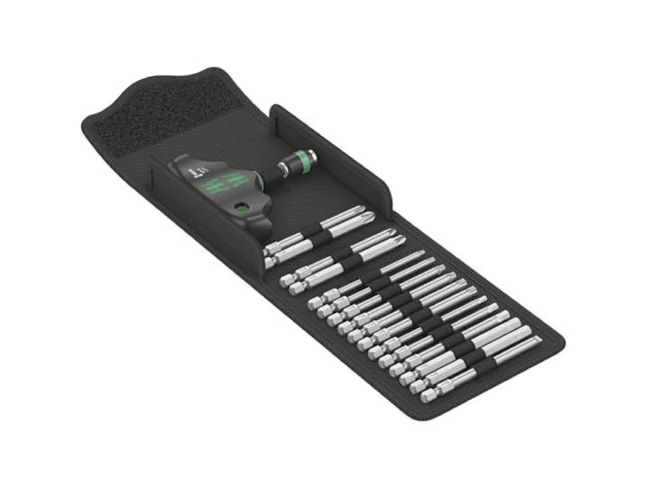Wera '05057470001 Kraftform Compact 400 handhouder en bitset, 17-delig