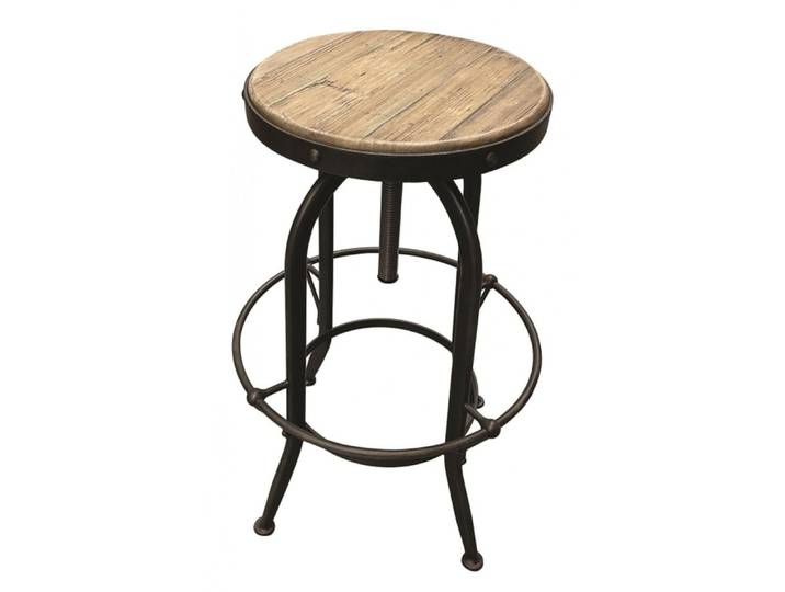Tabouret haut en bois noir