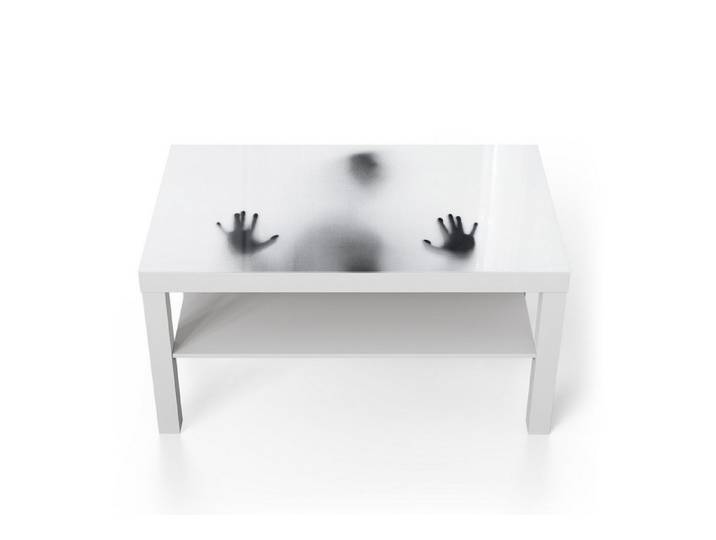 DEQORI Couchtisch 'Schemenhafte Präsenz', Glas Beistelltisch Glastisch modern