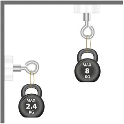 4x Supermagnete, Magnet, Magnetsystem gummiert mit Öse (2x)