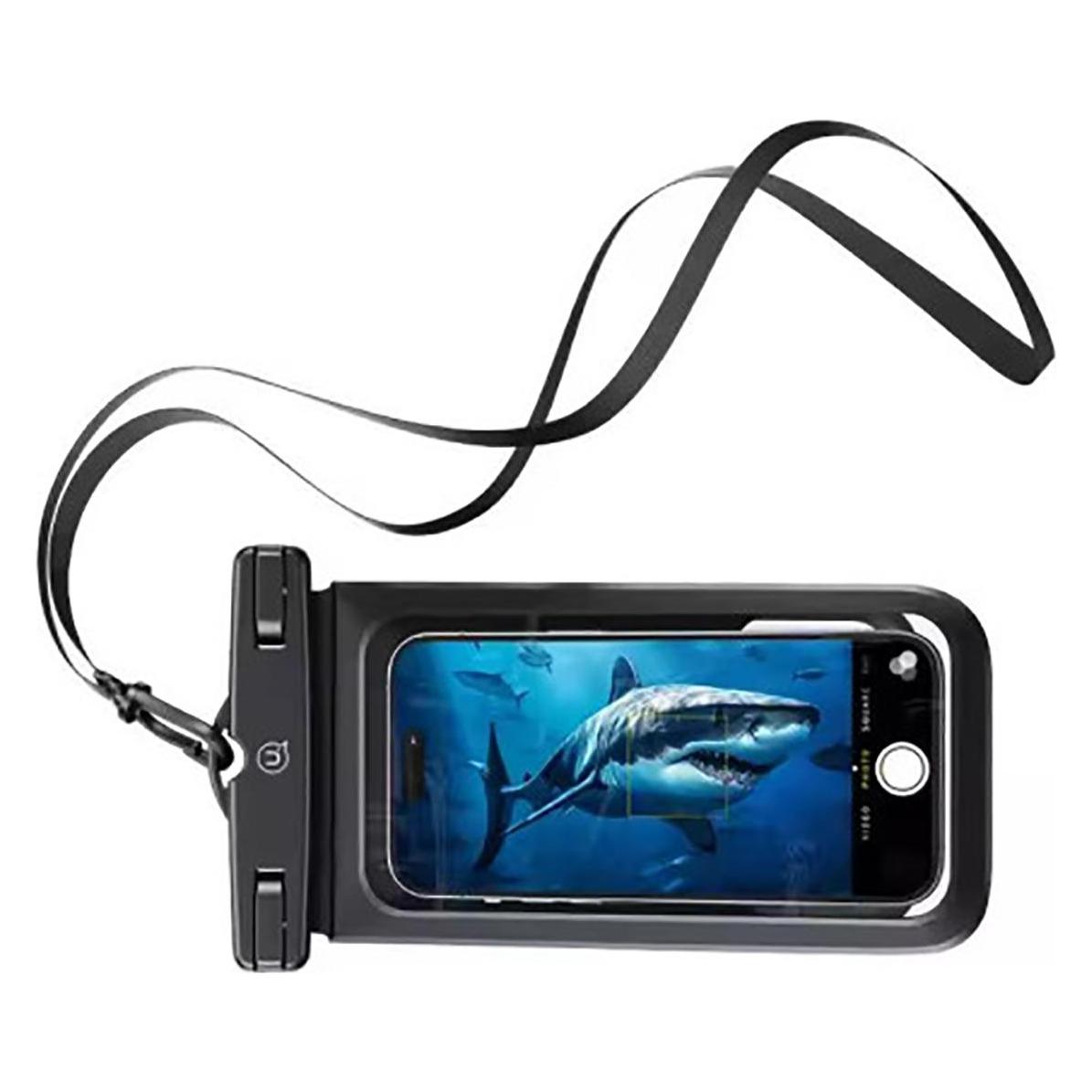 Usams Etui wodoodporne podwójne 6.7" IP68 czarny/black FSD1401 (YD014) (Universal) (USAMS-FSD1401)