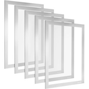 Poppstar Inforahmen 1011384, A4, Rückseite magnetisch, grau, 5 Stück