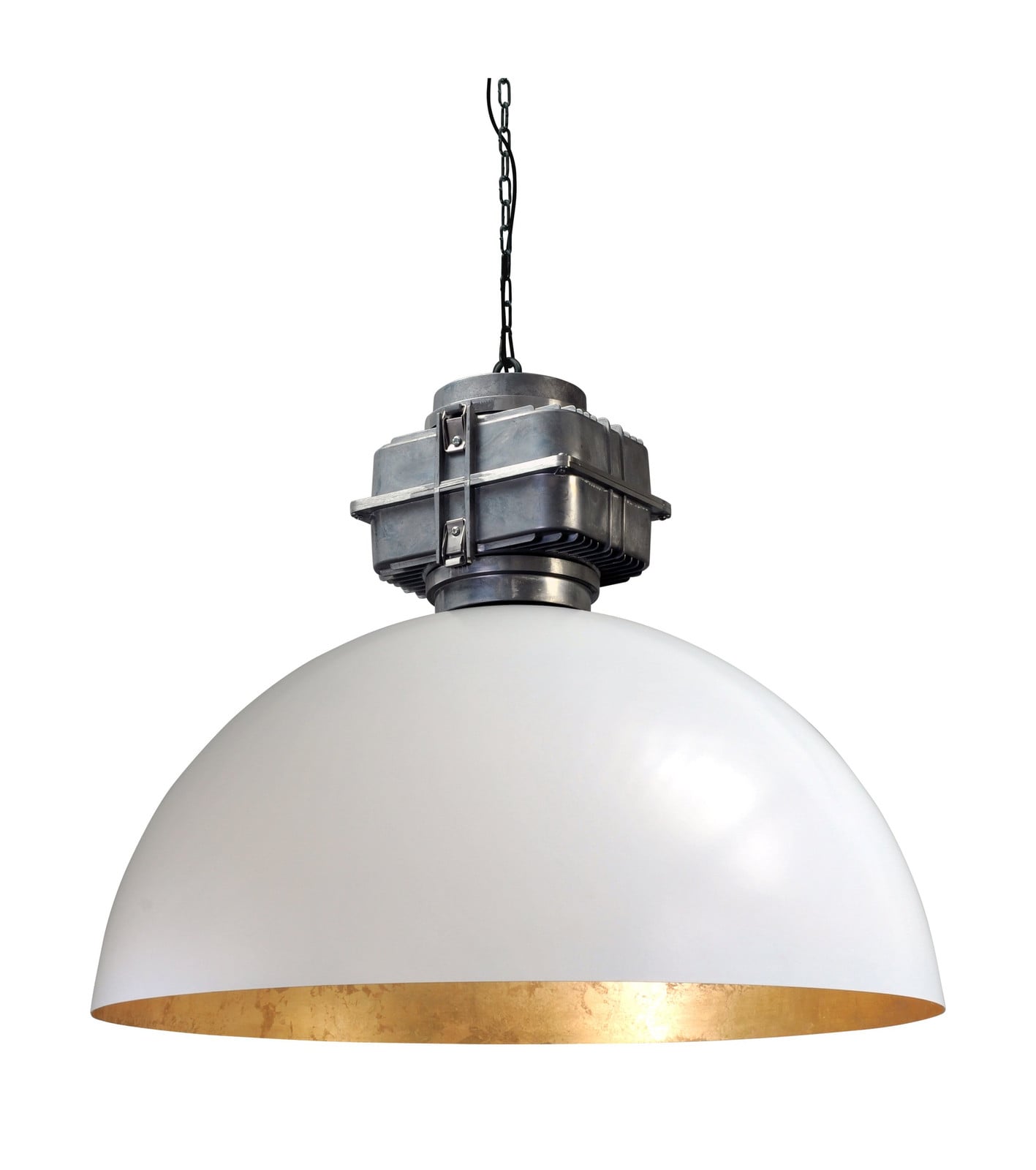 Masterlight Industria Retro Industrie Hanglamp - Gold/Brass/Wit