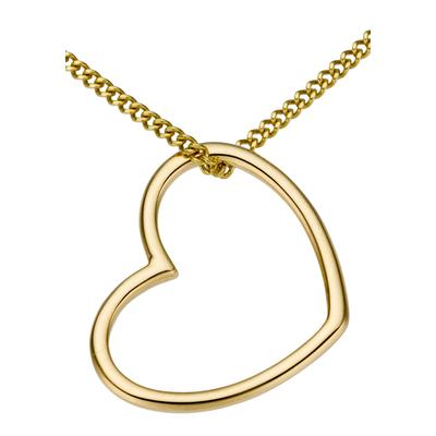 Kettenanhänger FIRETTI "Schmuck Geschenk Gold 333 Halsschmuck Anhänger für Halskette Herz", gold (gelbgoldfarben), Schmuckanhänger, Damen, Gelbgold 333, 0,25 g, Kettenanhänger