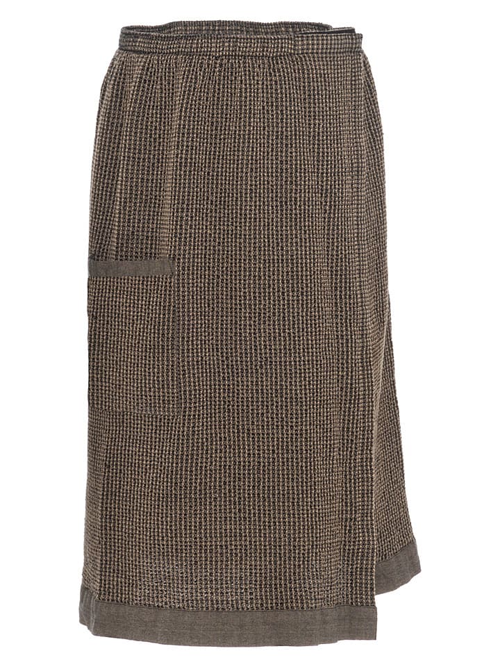 Rento Saunakilt ''Kenno'' in Schwarz/ Beige - (L)145 x (B)70 cm - onesize