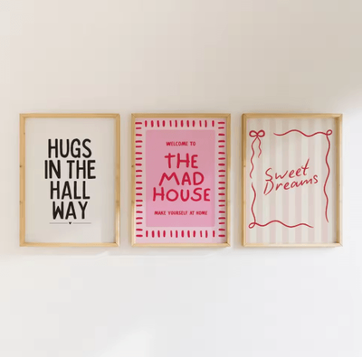 Inspire Picks Colorful Typography Quote Canvas Prints Modern Frameless Wall Art Decor tl2314 3pcs 40x60cm No Frame