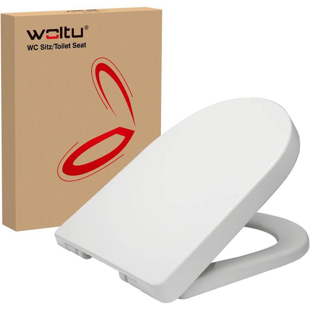 Woltu Toilettendeckel, Weiß, Kunststoff, 36x2.51x45 cm, Badezimmer, WC Ausstattung, WC Sitze