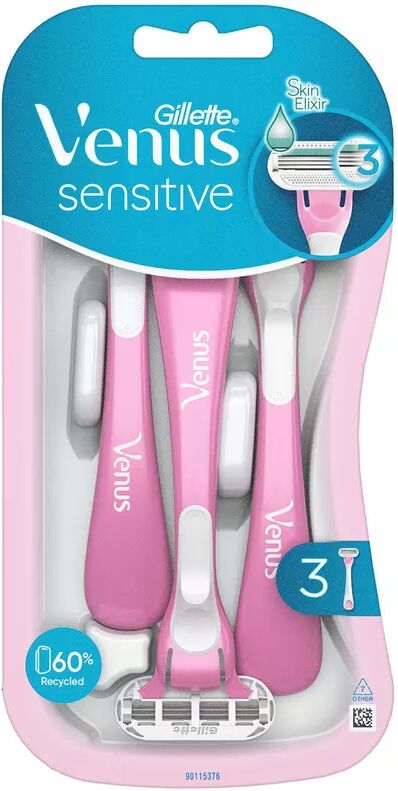 Gillette Venus - Sensitive Skin Elixir Einwegrasierer, SENSitive SKINELIX, 3 Stück