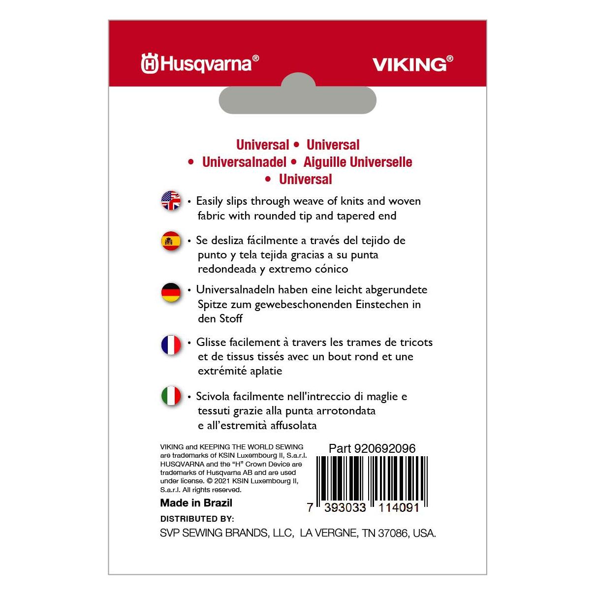 Husqvarna Universalnadel Sortiment, 5 Nadeln (41803203)