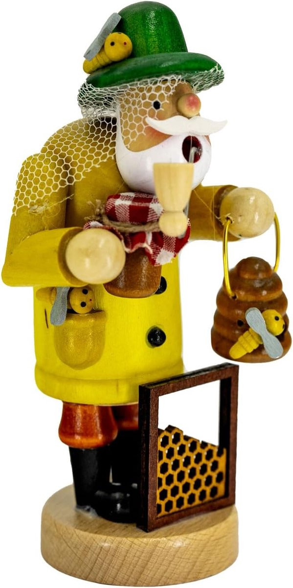 Kaladia Smoker The Beekeeper - Houten rookfiguur - Hoogte: 14 cm