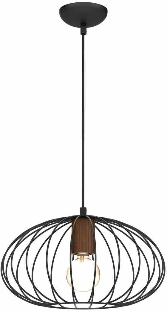 Milagro MERIDIANO MLP7959 zwarte/bruine ovale kroonluchter-pendelarmatuur