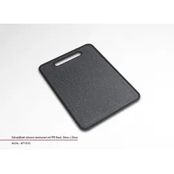 Schneidbrett JUSTINUS CLEANCUT (BHT 26x0,80x36 cm) - schwarz - BHT 26x0,80x36 cm