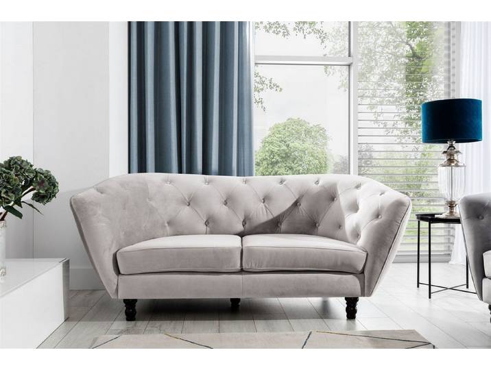 Fun Möbel Sofa Sofa Designer-Sofa Charlotte 2-Sitzer Stoff, 1 Teile