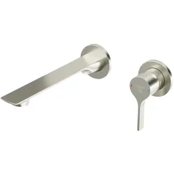 Steinberg Serie 290 Waschtisch-Wand-Einhebelmischer, Fertigmontageset, Ausladung 207mm, 29018143BN, Farbe: Brushed Nickel