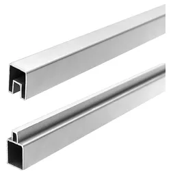 T&J ECOSTECK-Start & Abschluss Set SILBER, für ein Schmalelement 32/25 x 20 x 900 mm, Aluminium