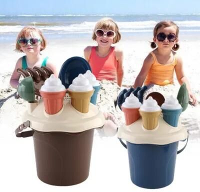 Multisell Products Hub Kids Beach Toy Set Sand Play Kit With Bucket Shovel Rake Ice Cream Molds For Toddlers Kids Beach Toy Set Sand Play Kit With Bucket Shovel Rake Ice Cream Molds For Toddlers