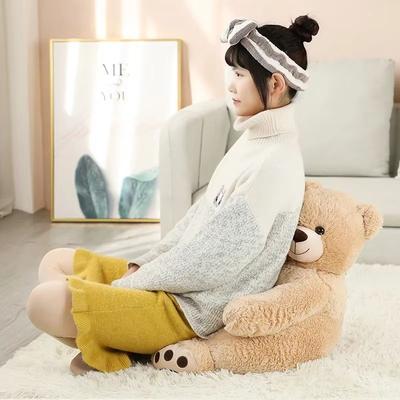 Inspire Curations Cartoon Plush Animal Sofa Chair For Kids, Soft Baby Floor Seat (Teddy Bear, Panda, Unicorn, Duck) brown Bear stuffed Sofa